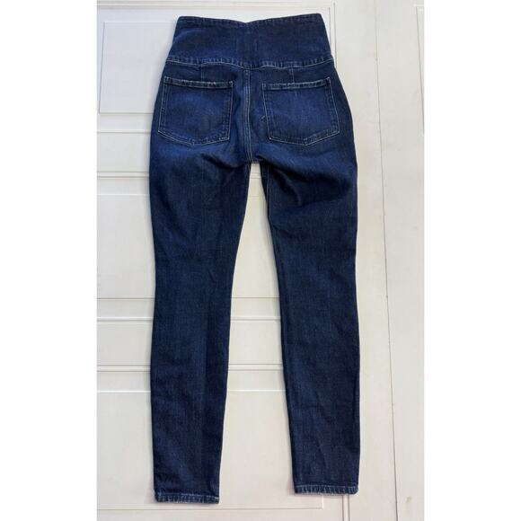 Frame Womens Jeans 26 Leandro Skinny Button Fly Blue Military High Waist Stretch - Picture 5 of 8